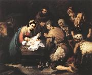 MURILLO, Bartolome Esteban Adoration of the Shepherds zg oil painting picture wholesale